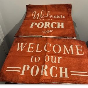 Farmhouse Porch Pillow Cover Welcome to Our Porch /Deck 1 Set 20x12 Other 18x18